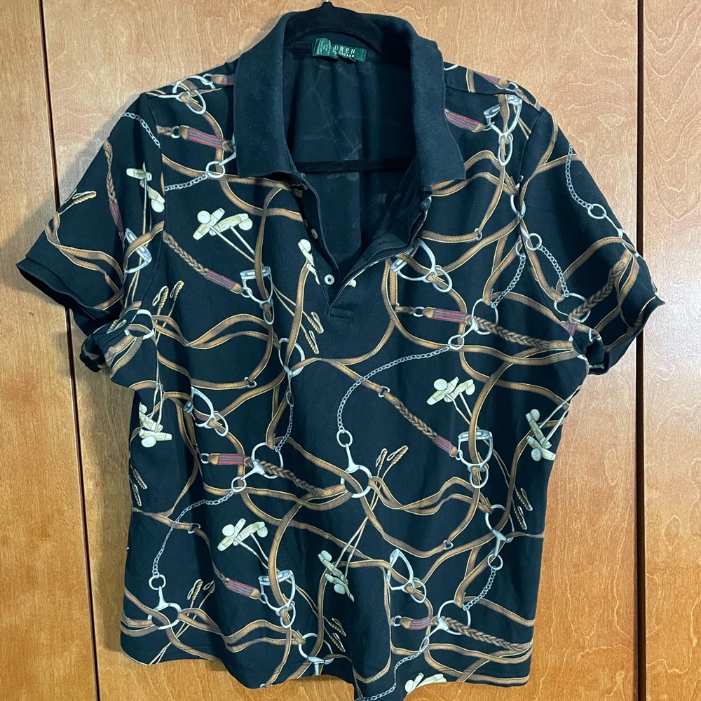 Women’s Ralph Lauren horse bit polo shirt